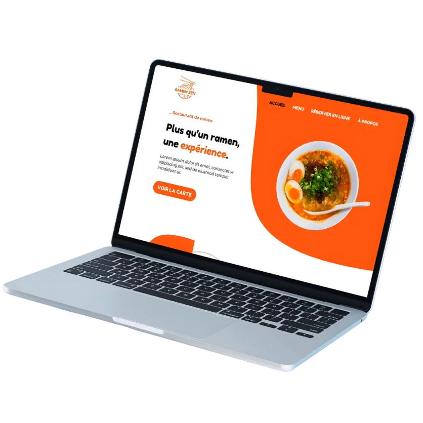 Site web avec réservation en ligne pour restaurant