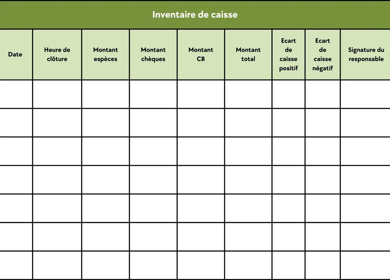 exemple inventaire de caisse