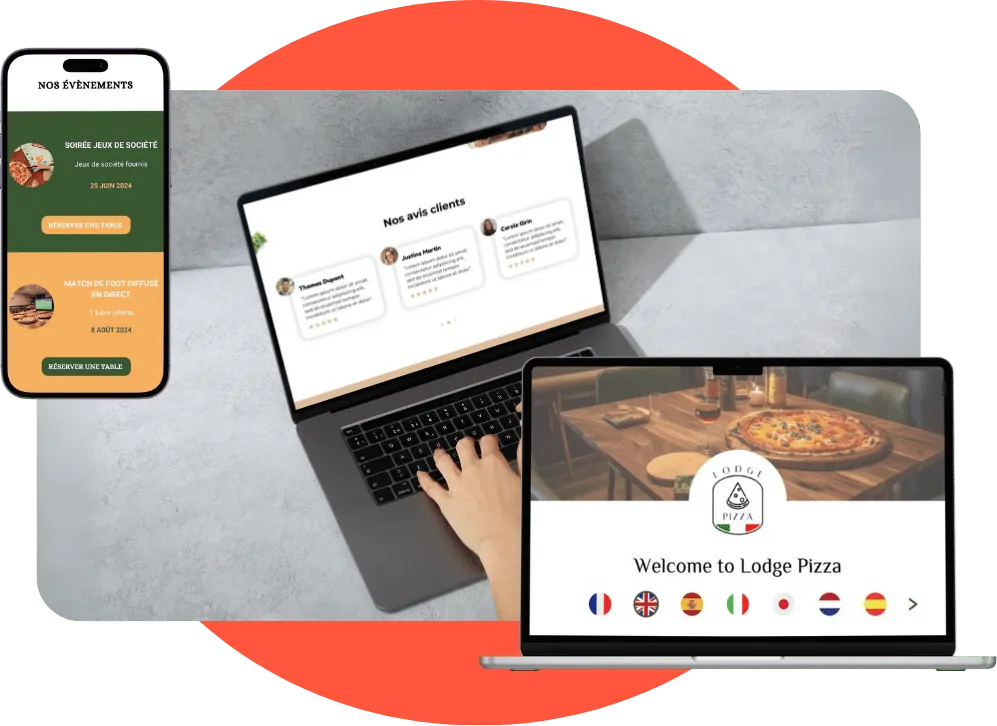 Un site traduit pour pizza