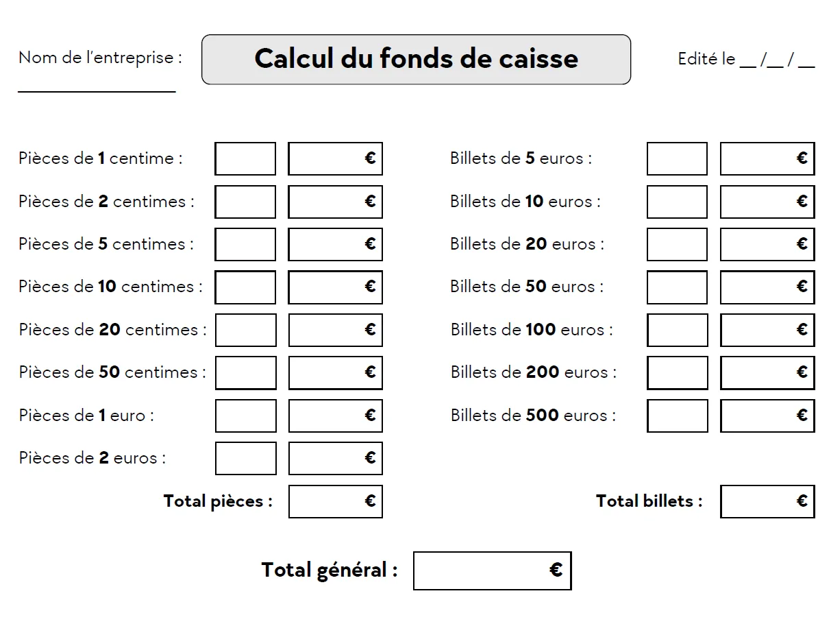 exemple fond de caisse pdf