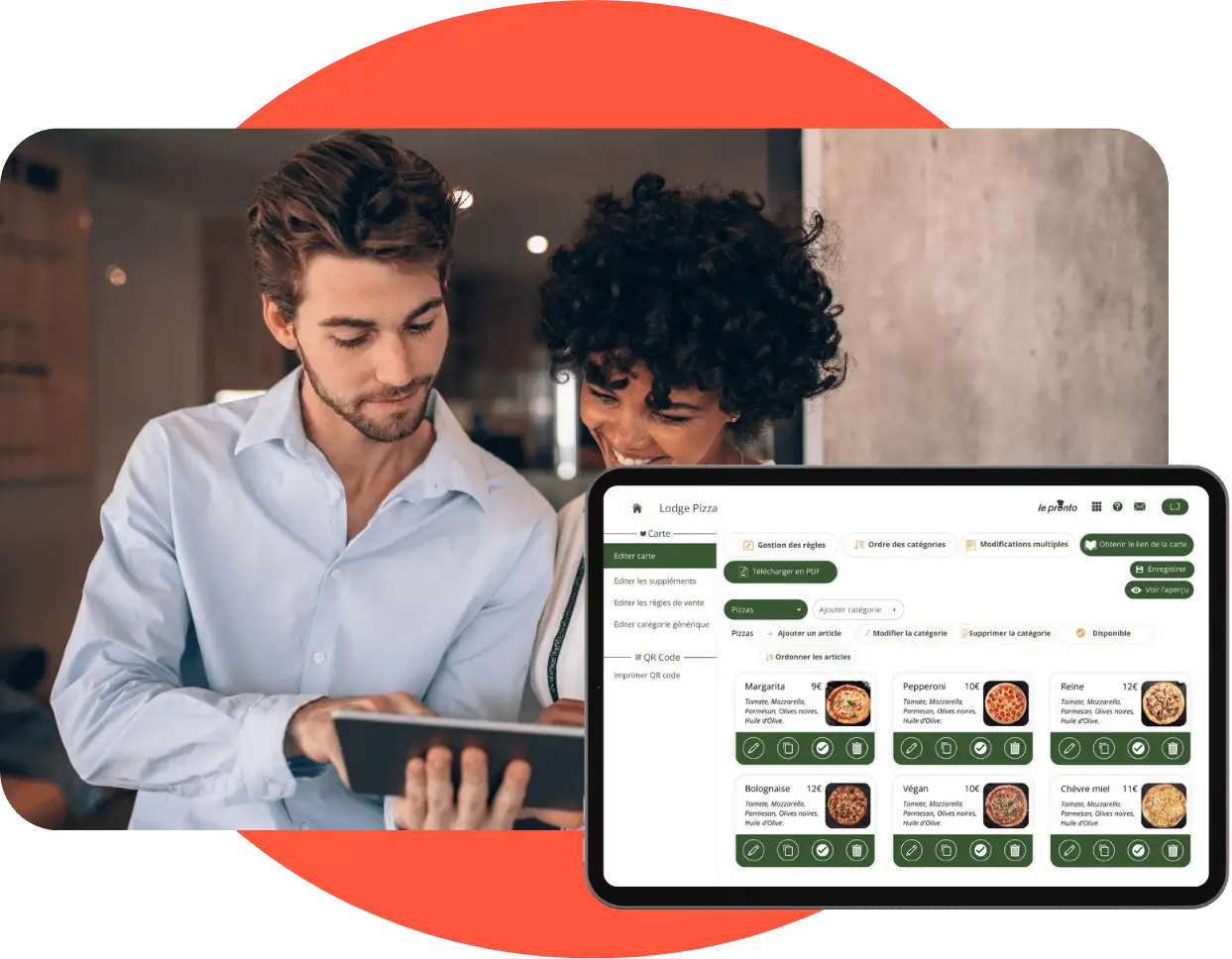 Backoffice de la solution de commande en ligne
