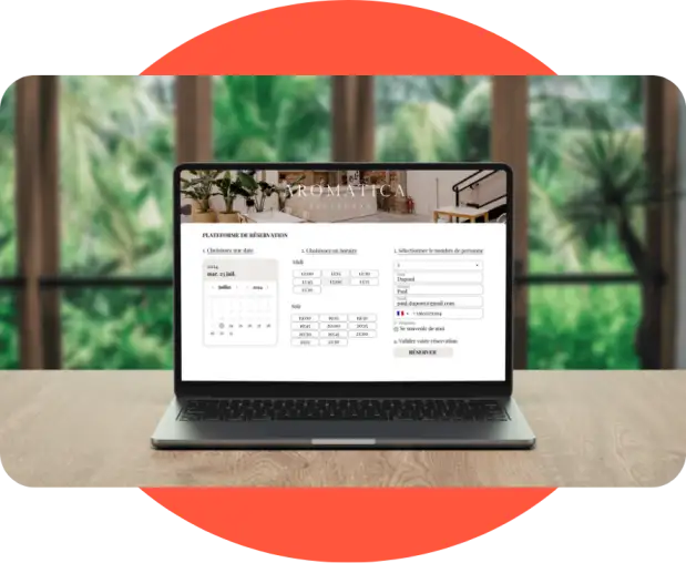 Le calendrier de réservation