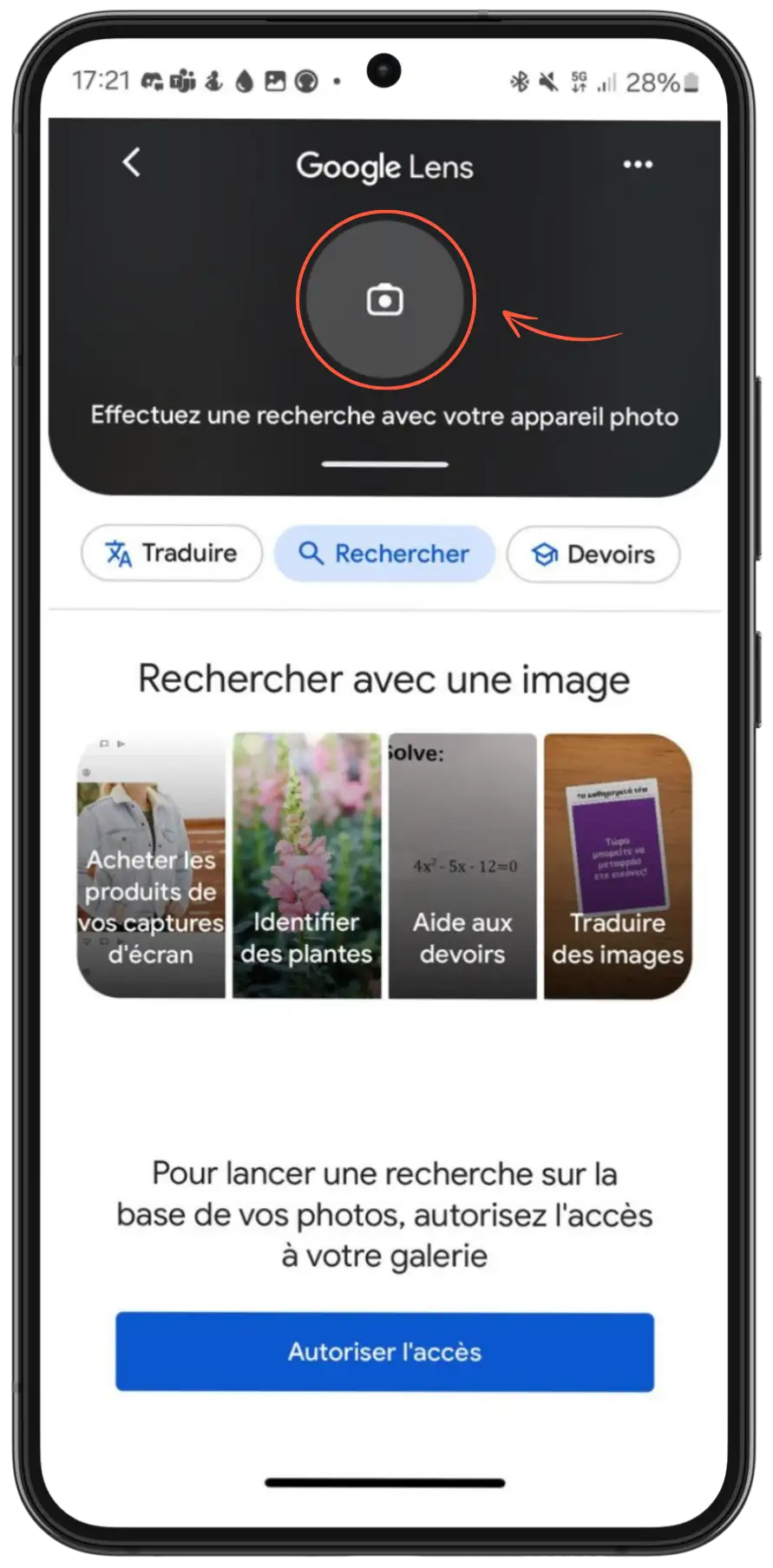 Centrer un QR code de menu avec Google Lens Centrer un QR code de menu avec Google Lens