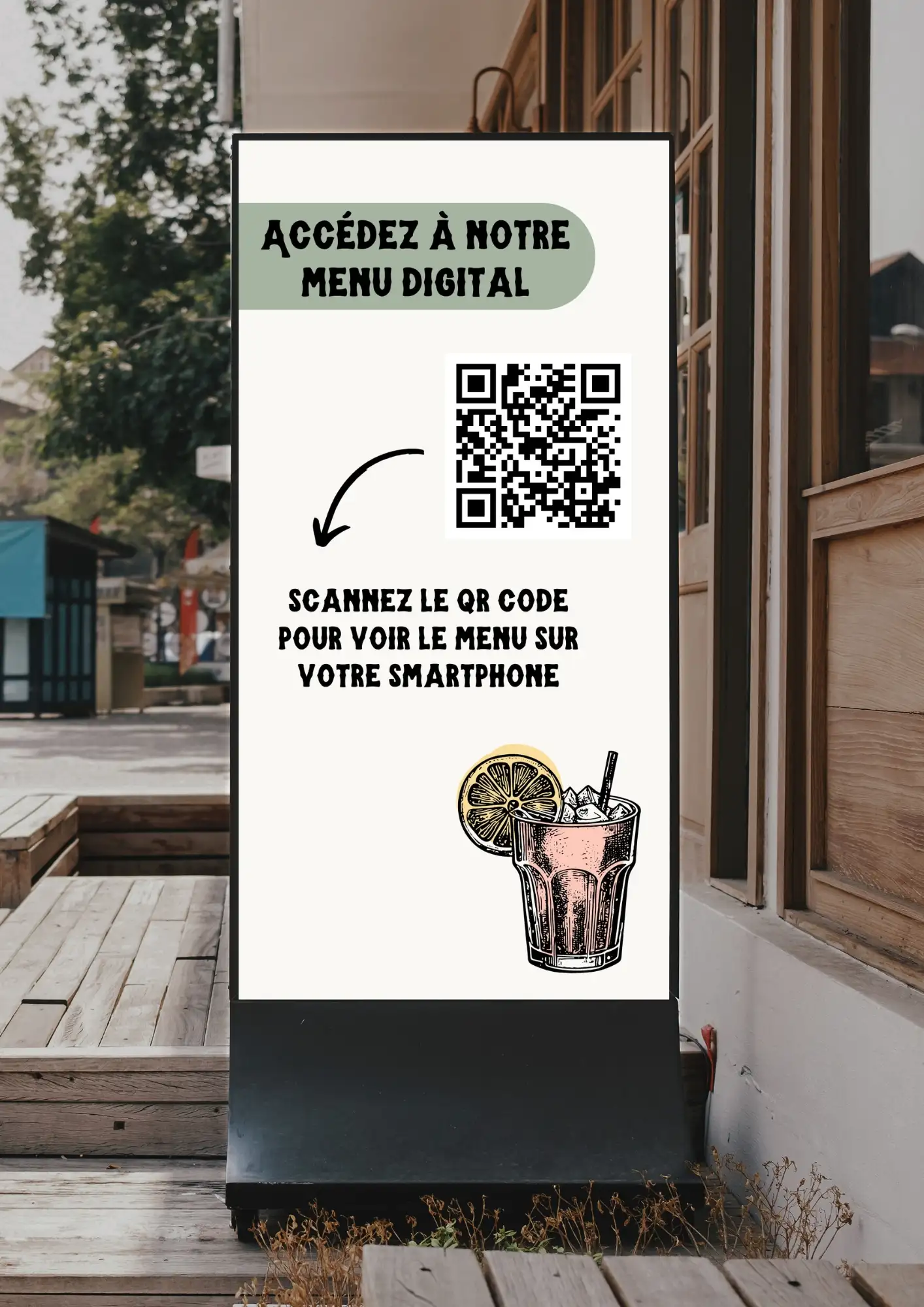 Exemple de QR code sur kakemono Exemple de QR code sur kakemono