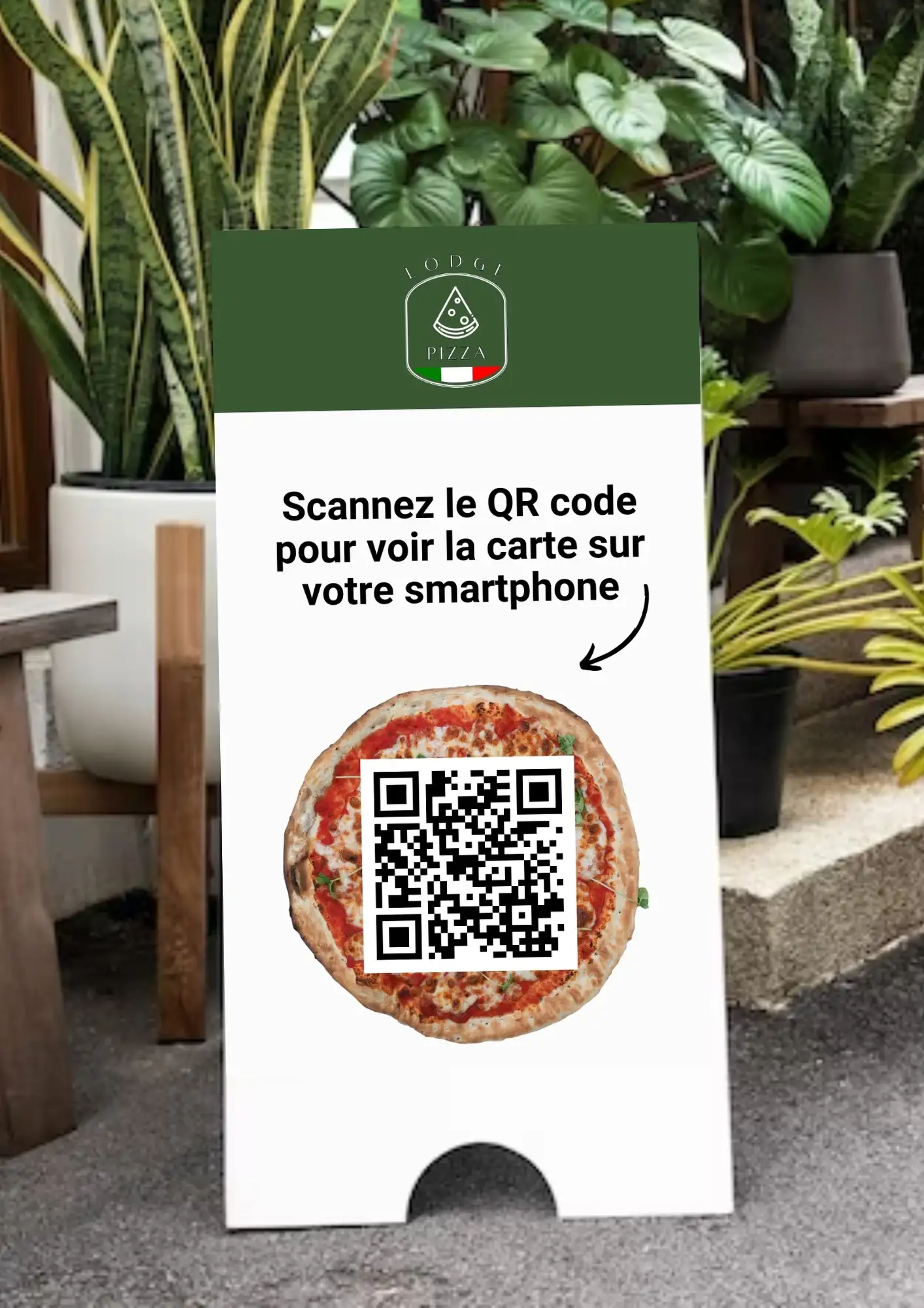 Exemple de QR code sur kakemono Exemple de QR code sur kakemono
