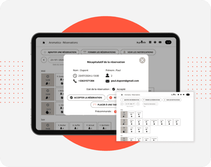 Détail sur une réservation